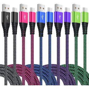 كابل Costyle USB من النوع C 3 حزم، كابل شحن سريع USB C 3A بطول 10 أقدام، سلك مضفر من النوع C متوافق مع Galaxy S10 S9+ S8، Note 8 9 10+، L G V20/V30/V40، Pixel 3 2، سويتش - أخضر أزرق أرجواني in Saudi Arabia
