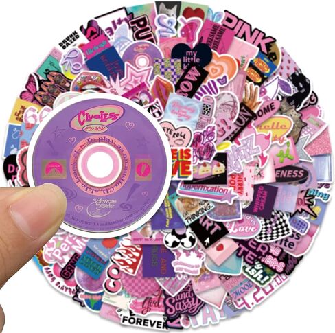 200pcs Cool Girls Cartoon Y2K Stickers for Laptop Phone,DIY Waterproof Graffiti for Luggage Guitar Skateboard Vinyl Decals,Adults Teens Girls Gift in Kuwait