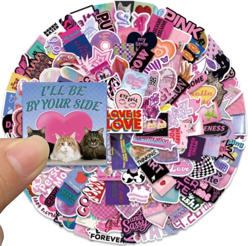 200pcs Cool Girls Cartoon Y2K Stickers for Laptop Phone,DIY Waterproof Graffiti for Luggage Guitar Skateboard Vinyl Decals,Adults Teens Girls Gift in Kuwait
