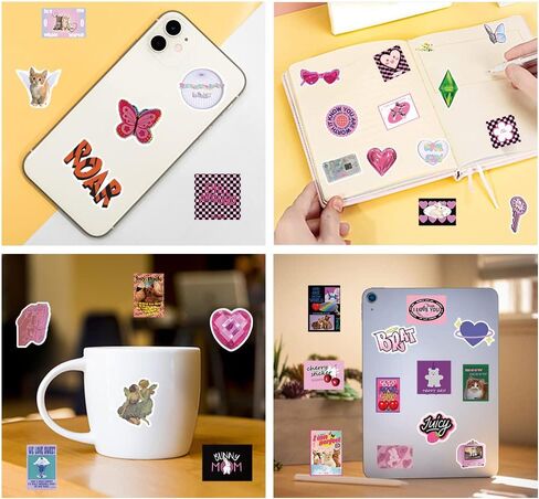 200pcs Cool Girls Cartoon Y2K Stickers for Laptop Phone,DIY Waterproof Graffiti for Luggage Guitar Skateboard Vinyl Decals,Adults Teens Girls Gift in Kuwait