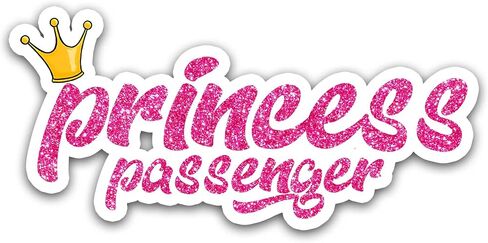 314PI Passenger Princess Sticker, Princess Water Assistant Die-Cut Stickers Vinyl Decals for Mirror Car Laptop, Princess Sticker, Christmas Gifts for Funny Girlfriend Relationship (2x2 Inch, PP 03) in Kuwait