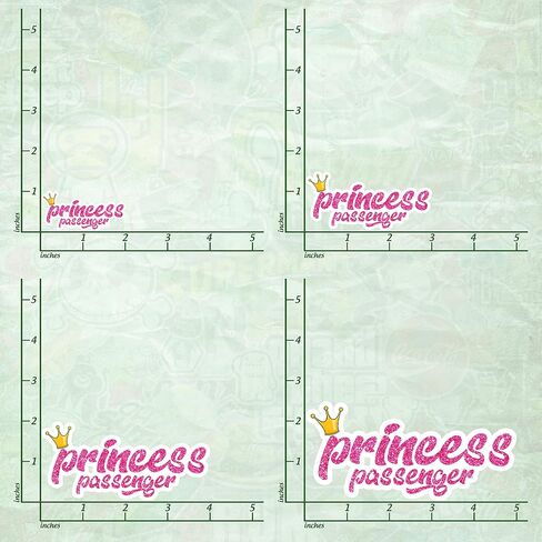 314PI Passenger Princess Sticker, Princess Water Assistant Die-Cut Stickers Vinyl Decals for Mirror Car Laptop, Princess Sticker, Christmas Gifts for Funny Girlfriend Relationship (2x2 Inch, PP 03) in Kuwait