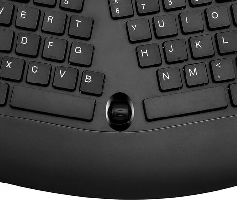 Adesso Truform Media 1600 (WKB-1600CB) لوحة مفاتيح لاسلكية مريحة بتردد 2.4 جيجا هرتز وفأرة ضوئية، ومفاتيح الوسائط المتعددة وماوس DPI قابل للتعديل 5 ملايين ضغطة مفاتيح باللون الأسود in Saudi Arabia
