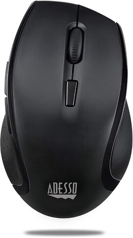 Adesso Truform Media 1600 (WKB-1600CB) لوحة مفاتيح لاسلكية مريحة بتردد 2.4 جيجا هرتز وفأرة ضوئية، ومفاتيح الوسائط المتعددة وماوس DPI قابل للتعديل 5 ملايين ضغطة مفاتيح باللون الأسود in Saudi Arabia