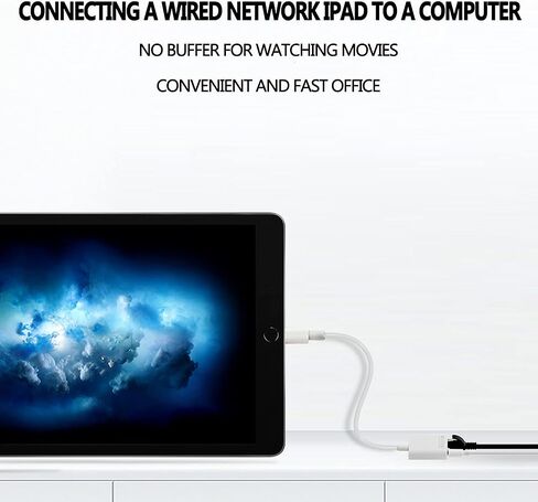 محول شبكة Lightning إلى RJ45 Ethernet LAN مع منفذ شحن لتحديد iPhone14، وiPad Models 100Mbps Charging1 التوصيل والتشغيل in Kuwait
