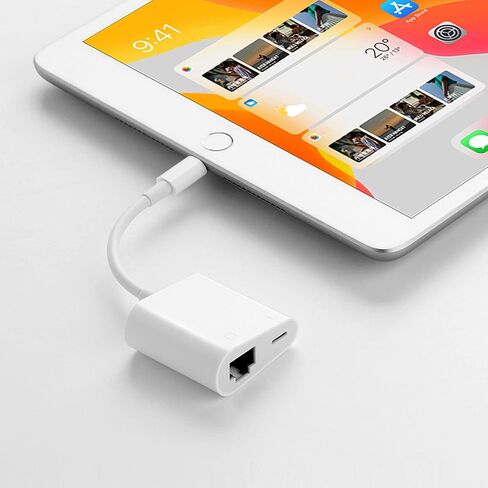 محول شبكة Lightning إلى RJ45 Ethernet LAN مع منفذ شحن لتحديد iPhone14، وiPad Models 100Mbps Charging1 التوصيل والتشغيل in Kuwait