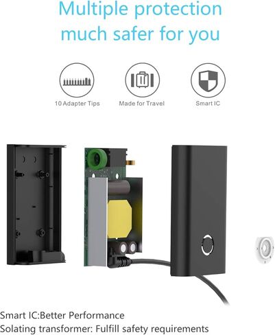 Laptop Charger, 45W 19.5V 2.31A AC Computer Charger Power Cord with 10 Optional Connectors Compatible with Asus Toshiba Lenovo Acer Dell HP Samsung ThinkPad in Kuwait