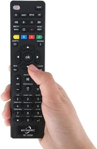 ماي اتش - جهاز تحكم عن بعد شامل لسامسونج، ال جي، سوني، تي سي إل ، هيسنس ، جي في سي ، آر سي إيه ، شارب ، سانيو، إنسيغا، فيليبس، توشيبا، هيتاك، باناسونيك، أجهزة تلفاز ذكية، إعداد بسيط in Kuwait