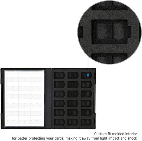 108 فتحات SD MSD TF غطاء تخزين لبطاقة الذاكرة لـ 36 قطعة 3DS DS Nintendo Switch بطاقات الألعاب و72 قطعة Micro SD Micro SDHC Micro SDXC MSD TF بطاقات مضادة للصدمات مع ورق ملاحظات مؤشر in Kuwait