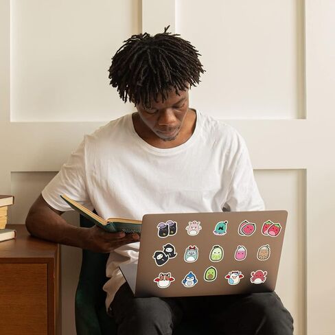 100 قطعة من ملصقات كرتونية لطيفة، ملصقات فينيل صغيرة جمالية لزجاجة المياه واللابتوب والجيتار ولوح التزلج، ملصقات سكويشمالو مقاومة للماء للاطفال والبنات والمراهقين in Kuwait