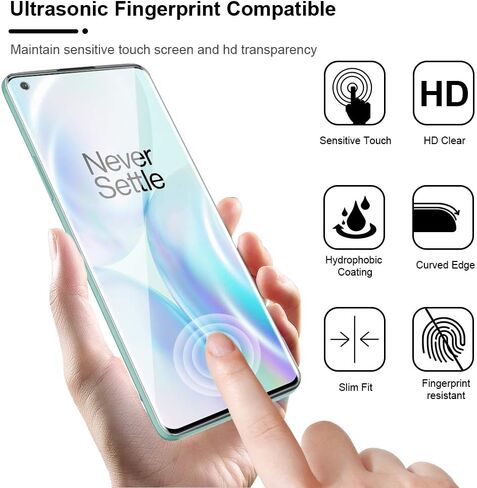 هاتوشي عبوة من 6 قطع من 3 قطع من واقي الشاشة المرن + 3 قطع من واقي عدسة الكاميرا مصمم لهاتف ون بلس 8 برو 6.8 انش، مجموعة تركيب مطورة من طبقة البولي يوريثين الحراري متوافقة مع الحافظة HD شفافة in Kuwait