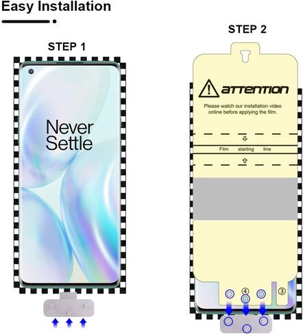 هاتوشي عبوة من 6 قطع من 3 قطع من واقي الشاشة المرن + 3 قطع من واقي عدسة الكاميرا مصمم لهاتف ون بلس 8 برو 6.8 انش، مجموعة تركيب مطورة من طبقة البولي يوريثين الحراري متوافقة مع الحافظة HD شفافة in Kuwait