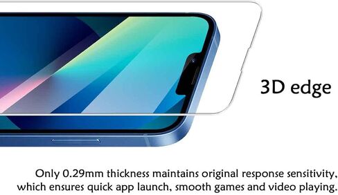 BIGFACE Compatible with iPhone 13 Mini Screen Protector + Camera Lens Protectors, [2 + 2 Pack] Premium HD Clear Tempered Glass, Anti-Bubble 3D Curved Accuracy Film For iPhone 13 Mini(5.4 Inch) in Saudi Arabia