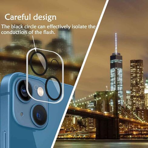 BIGFACE Compatible with iPhone 13 Mini Screen Protector + Camera Lens Protectors, [2 + 2 Pack] Premium HD Clear Tempered Glass, Anti-Bubble 3D Curved Accuracy Film For iPhone 13 Mini(5.4 Inch) in Saudi Arabia