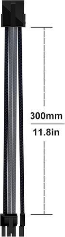 EZDIY-FAB Sleeved Cable PCIE 6+2 Pin - Cable Extension for Power Supply- White in Saudi Arabia