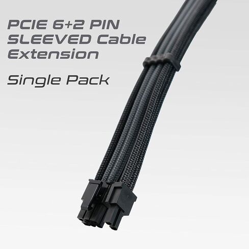 EZDIY-FAB Sleeved Cable PCIE 6+2 Pin - Cable Extension for Power Supply- White in Saudi Arabia