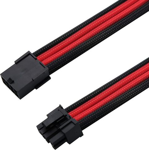 EZDIY-FAB Sleeved Cable PCIE 6+2 Pin - Cable Extension for Power Supply- White in Saudi Arabia