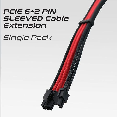 EZDIY-FAB Sleeved Cable PCIE 6+2 Pin - Cable Extension for Power Supply- White in Saudi Arabia