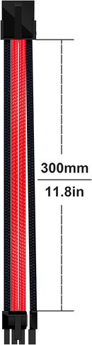 EZDIY-FAB Sleeved Cable PCIE 6+2 Pin - Cable Extension for Power Supply- White in Saudi Arabia