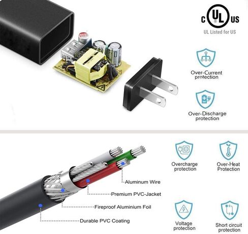 شاحن محول تيار متردد لـ JBL Charge 3، Charge 2، Flip 4، Flip 3، Flip 2، Pulse 3، Pulse 2، Pulse، GO، Clip Plus، Clip، Micro II، Micro، Trip كابل سلك إمداد الطاقة لسماعات بلوتوث المحمولة in Kuwait