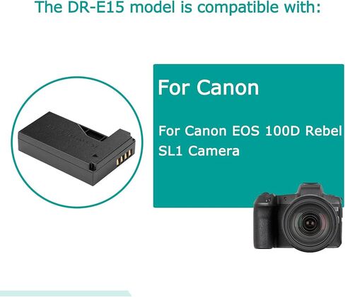 كابل شاحن USB 5 فولت تيار مستمر 8.4 فولت ACK-E15 يناسب باور بانك المحمول DR-E15 بطارية وهمية لكانون EOS 100D كيس x7 ريبيل SL1 in Kuwait