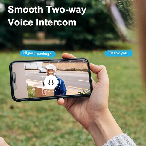 كاميرا مراقبة خارجية سلكية 4 ميجابكسل 2 كيه، مراقبة خارجية بشبكة واي فاي 2.4 جيجا مع ضوء كشاف لأمن المنزل، صفارة إنذار مدمجة، رؤية ليلية كاملة الألوان، مقاومة للطقس IP65، كشف الحركة، صوت ثنائي الاتجاه in Kuwait