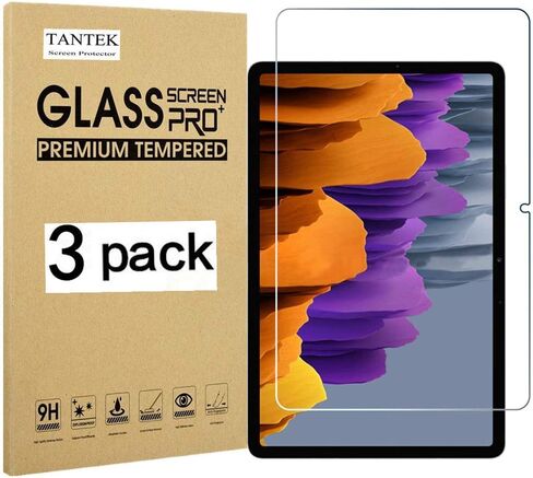 TANTEK [واقي شاشة مكون من 3 قطع لجهاز Samsung Galaxy Tab S7 (SM-T870/T875,2020) مقاس 11 بوصة، طبقة من الزجاج المقسى، فائقة الوضوح، مضادة للخدش، خالية من الفقاعات in Kuwait