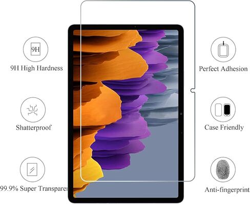 TANTEK [واقي شاشة مكون من 3 قطع لجهاز Samsung Galaxy Tab S7 (SM-T870/T875,2020) مقاس 11 بوصة، طبقة من الزجاج المقسى، فائقة الوضوح، مضادة للخدش، خالية من الفقاعات in Kuwait