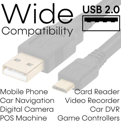 Cmple - كابل USB صغير بطول 3 أقدام ذكر إلى ذكر كابل شحن USB صغير لمزامنة البيانات USB إلى كابل USB لهواتف Android والكمبيوتر المحمول والكمبيوتر الشخصي والكمبيوتر اللوحي ونظام تحديد المواقع للسيارة وبنك الطاقة - أسود in Kuwait
