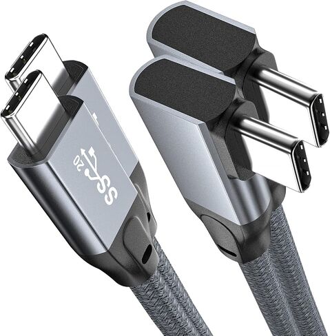 UseBean USB C to USB C Cable 100W 15ft(2 Pack), Right Angle USB 3.2 Gen2x2 20Gbps Data Transfer&PD Fast Charging,Type-C 4K@60Hz Video Cord,for Thunderbolt 3/4 MacBook Mac,iPad Air/Pro,Galaxy S22 in Kuwait
