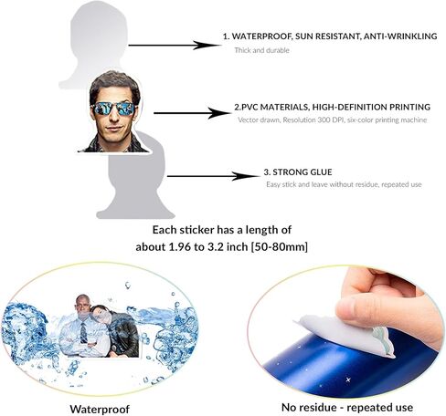 ملصقات بروكلين 99 | 50 قطعة بروكلين 99 جينا روزا شيدر يقتبس مقاوم للماء ملصقات مصورة الفينيل لأجهزة الكمبيوتر المحمول قضية الهاتف سكيت دراجة | هدية Brooklyn Nine-Nine للبضائع للمراهقين والبالغين in Kuwait