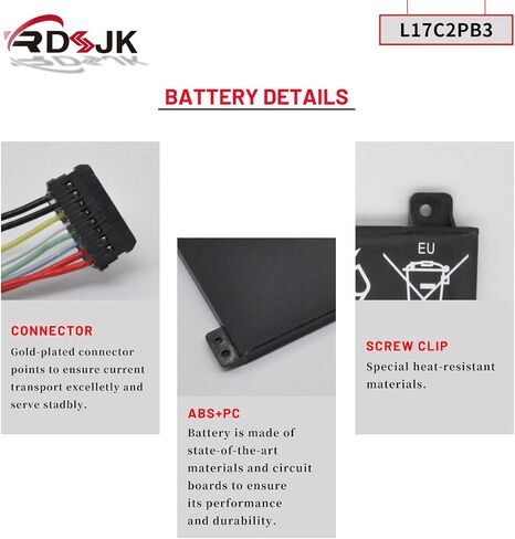 L17C2PB3 L17L2PB3 L17M2PB3 Laptop Battery for Lenovo V130-15IGM V130-15IKB V330-15IKB V330-15ISK V530-14IKB V530-15IKB Series L17C2PB4 L17L2PB4 L17M2PB4 5B10P54005 5B10P54004 5B10P53998 7.6V 30Wh in Saudi Arabia