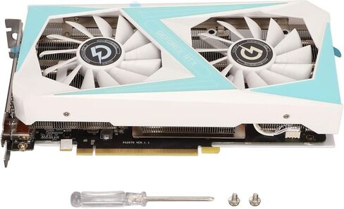 بطاقة عرض مرئي للالعاب RTX2060 6G، GDDR6 6GB (192bit)، 1365MHz، PCI اكسبرس 3.0، HDMI، واجهة مخرج DPx 3، مع مروحة تبريد سريعة مزدوجة in Kuwait