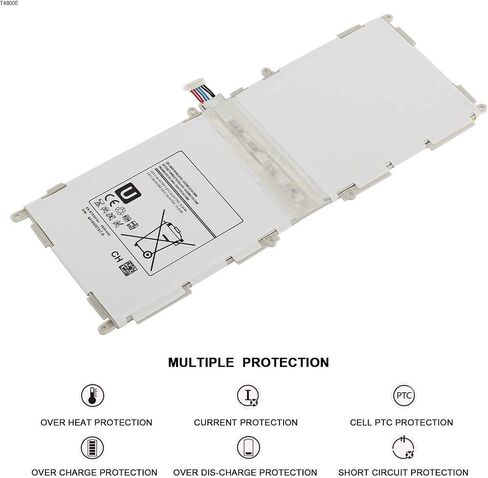 EB-BT530FBE EB-BT530FBC EB-BT530FBU Tablet Battery Replacement for Galaxy Tab 4 10.1" SM-T530(WiFi) T530NU T531(3G WiFi) T535(3G 4G LTE WiFi) T537 T537A T537V T532 T533 T536(3.8V 6800mAh 25.84Wh) in Saudi Arabia