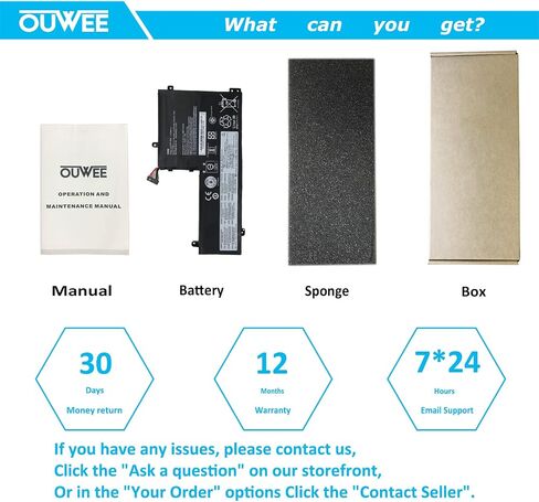 OUWEE L17M3PG1 Laptop Battery Compatible with Lenovo Legion Y530-15ICH Y7000 2019 1050 Y7000-2019-PG0 Y540-15IRH-PG0 Y540-17IRH-PG0 Y7000P Series Notebook L17L3PG1 L17M3PG3 L17C3PG1 11.25V 52.5Wh in Saudi Arabia