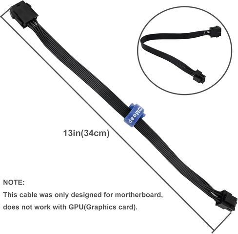 (2-Pack) COMeap CPU 8 Pin Extension Cable, Motherboard ATX CPU 8 Pin (4+4) Male to Female Adapter for Power Supply PSUs 9.5-inch(24cm) in Kuwait