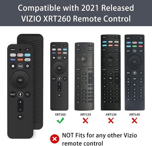 [عبوتان] غطاء واقي لجهاز التحكم عن بعد للتلفزيون الذكي VIZIO XRT260 2021، WQNIDE Vizio Xrt260 V-Series 4K حافظة صوت عن بعد مقاومة للصدمات ومضادة للانزلاق مع حبال (أزرق متوهج + أسود) in Kuwait