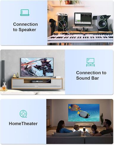 اي ام كيه كيبل صوت RCA بزاوية قائمة 90 درجة الى RCA [مطلي بالذهب عيار 24 قيراط، جودة صوت هاي فاي] كيبل صوت ستيريو للمسرح المنزلي وتلفزيون HD ومكبرات الصوت وانظمة هاي فاي (26 قدم/8 متر) in Saudi Arabia