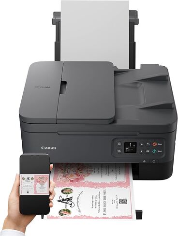 Canon PIXMA TR7020a All-in-One Wireless Color Inkjet Printer, with Duplex Printing, Mobile Printing, and Auto Document Feeder, Black, Works with Alexa in Kuwait