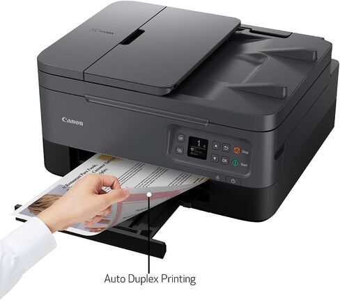 Canon PIXMA TR7020a All-in-One Wireless Color Inkjet Printer, with Duplex Printing, Mobile Printing, and Auto Document Feeder, Black, Works with Alexa in Kuwait