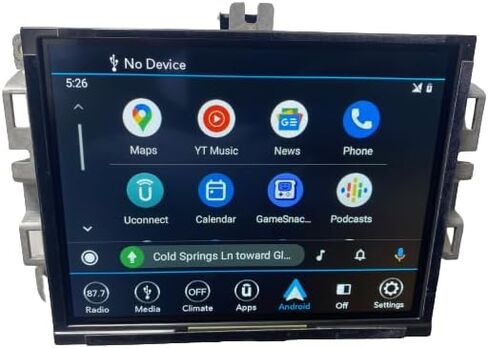 شاشة ملاحة لاسلكية بديلة لسيارة جيب جراند شيروكي 17-21 8.4 انش يو كونكت VP4 كاربلاي مع جهاز استقبال او اي ام 68332807AB 68332807AC 68448519AC 68274757AF in Kuwait