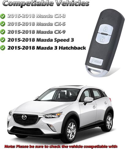 دخول بدون مفتاح مفتاح بعيد فوب، Alliskeys 4 أزرار سيارة القرب مفتاح ذكي يصلح لمازدا 3 6 MX-5 WAZSKE13D01 315MHz in Kuwait