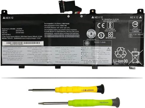 استبدال بطارية الكمبيوتر المحمول L18C6P90 لجهاز Lenovo ThinkPad P53 Series Notebook L18M6P90 02DL028 5B10W13901 SB10K97664 02DL029 SB10K97665 5B10W13902 11.25V 90Wh 8000mAh in Kuwait