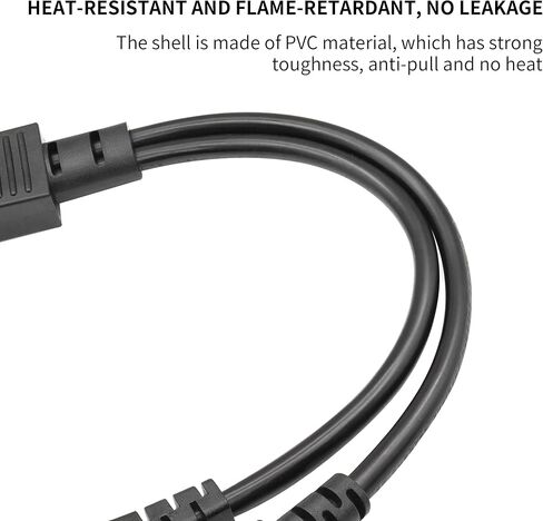 C14 to C5+C13 Y Splitter YACSEJAO 10A/250V IEC 320 C14 Male to C13+C5 Female Power Splitter Adapter Cable(1FT/30CM) in Saudi Arabia