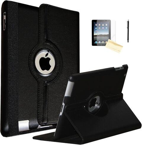 Case for iPad Mini 1 2 3, Rotating Stand Smart Case Cover Magnetic Auto Wake Up/Sleep for A1432 A1454 A1455 A1489 A1490 A1491 A1599 A1600 A1601 (Blue Purple Flower) in Kuwait
