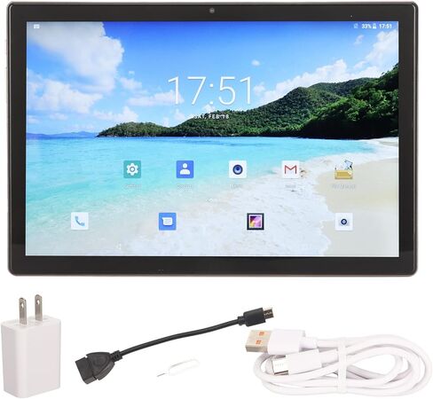 تابلت أعمال 10.1 بوصة لنظام Android 12.0، 8 جيجابايت 256 جيجابايت IPS كاميرات مزدوجة ثماني النواة، 5G WiFi 4G LTE للاتصال بالهاتف المحمول، 7000 مللي أمبير في الساعة للتعلم والعمل والمكتب in Kuwait