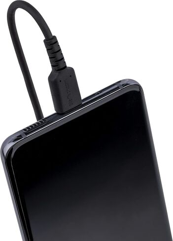 StarTech.com كابل شحن USB A إلى C مقاس 20 بوصة (50 سم)، كابل USB-C للشحن السريع والمزامنة ملفوف شديد التحمل، كابل USB 2.0 A إلى النوع C، ألياف الأراميد القوية، ذكر متين إلى ذكر USB (R2ACC-50C-USB) -كابل) in Saudi Arabia