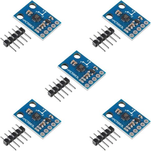 ACEIRMC 5pcs GY-273 QMC5883L 3-Axis Compass Magnetometer Sensor Board Module IIC/I2C for Arduino 3-5V Power High Accurancy in Saudi Arabia