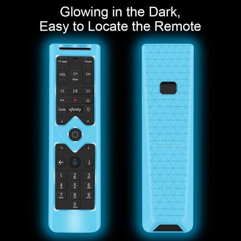 3Pcs Protective Case Covers Skin for Xfinity Remote Control,Silicone Case Skin Sleeve for XFinity Comcast XR15 Voice Remote,[Thicken Layer]Shockproof Remote Battery Back Covers-Glowblue+Glowgreen+Red in Kuwait