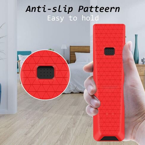 3Pcs Protective Case Covers Skin for Xfinity Remote Control,Silicone Case Skin Sleeve for XFinity Comcast XR15 Voice Remote,[Thicken Layer]Shockproof Remote Battery Back Covers-Glowblue+Glowgreen+Red in Kuwait